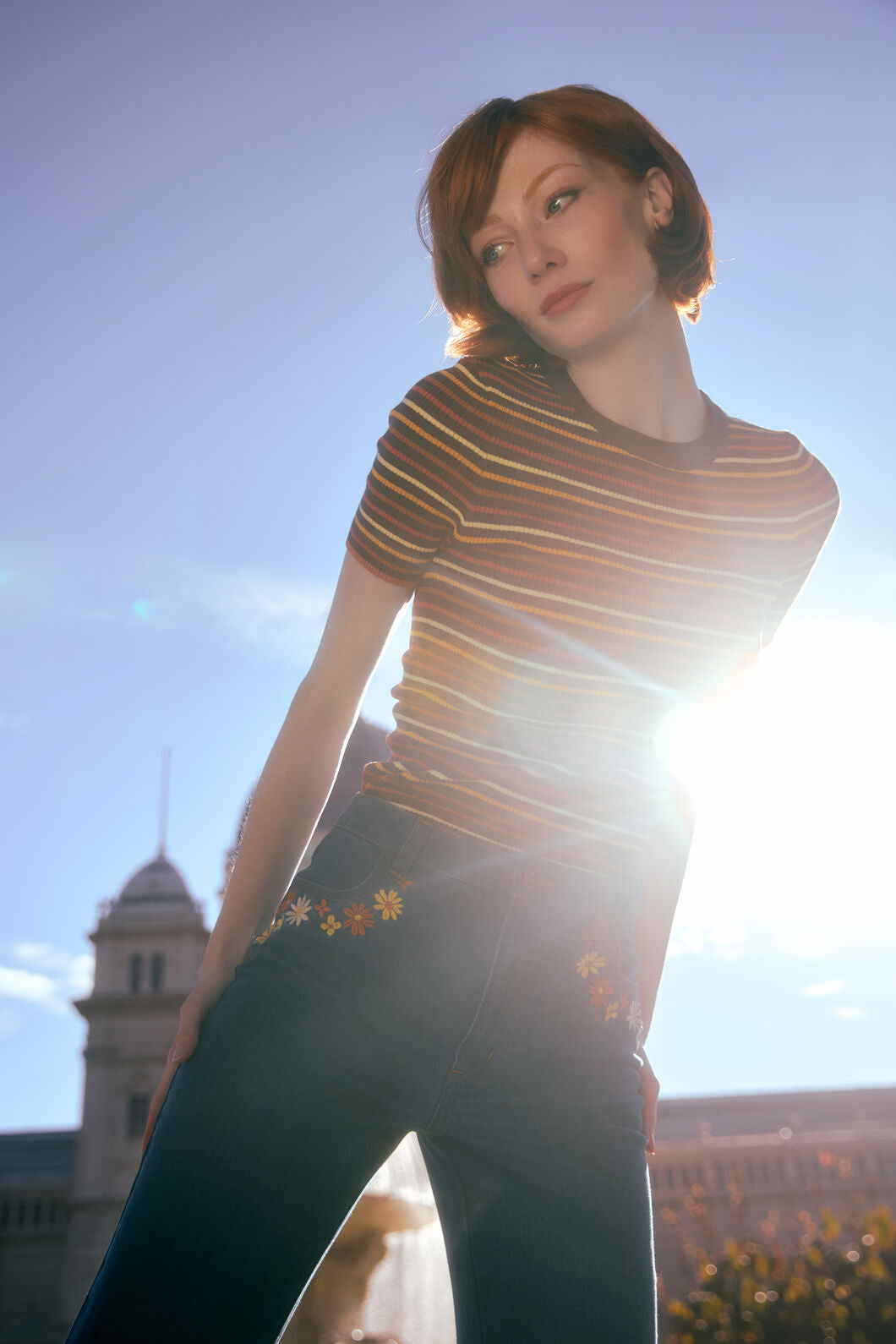 Princess Highway - Patsy Stripe Knit Top - toffee