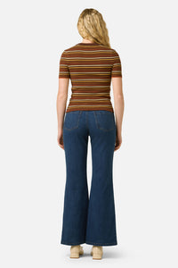 Princess Highway - Patsy Stripe Knit Top - toffee