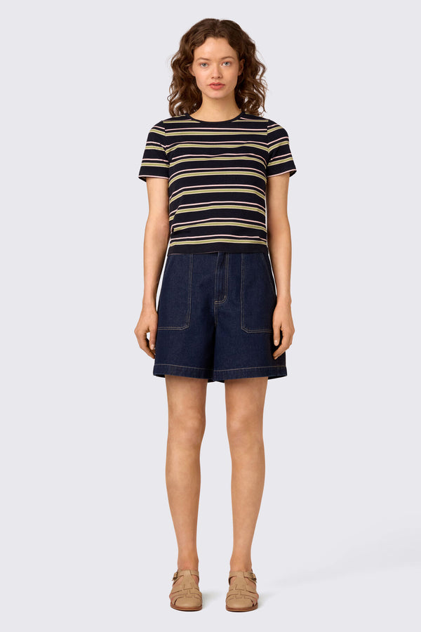 Princess Highway - Luxe Stripe Tee - navy