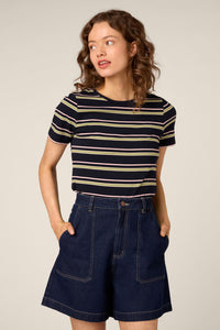 Princess Highway - Luxe Stripe Tee - navy