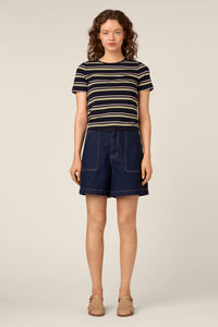 Princess Highway - Luxe Stripe Tee - navy