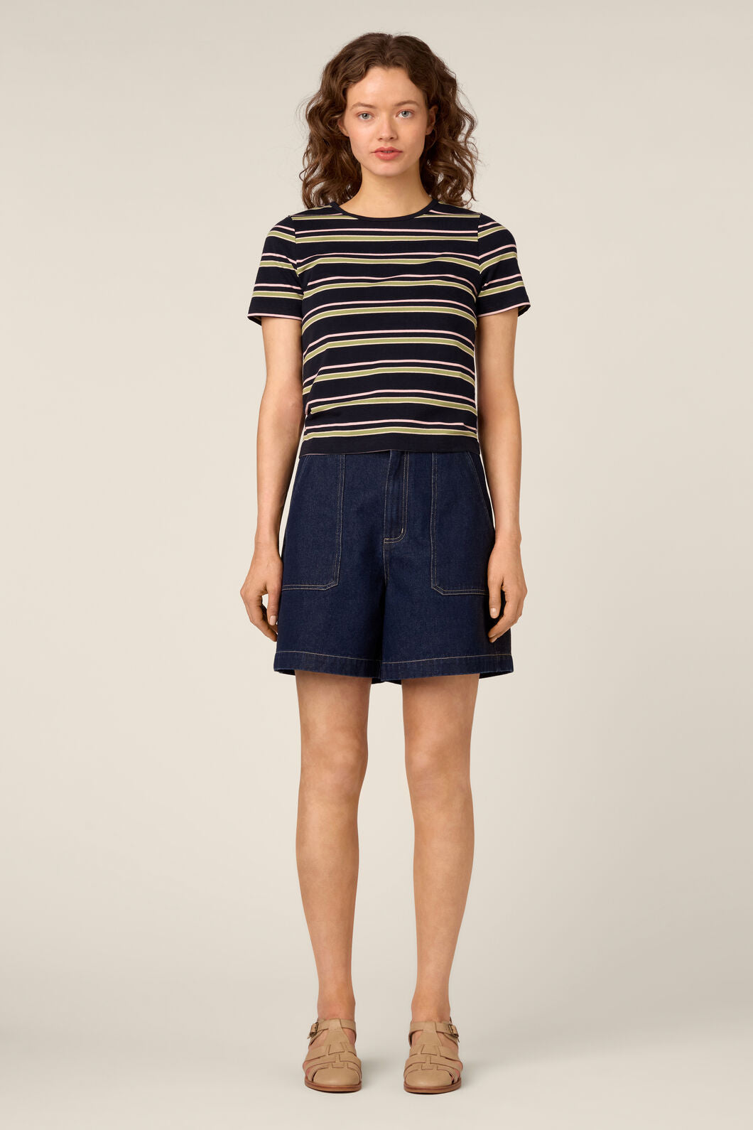 Princess Highway - Luxe Stripe Tee - navy