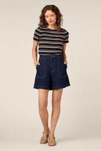 Princess Highway - Luxe Stripe Tee - navy