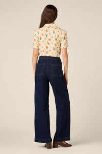 Princess Highway - Chloe Ditsy 90's Blouse - cream