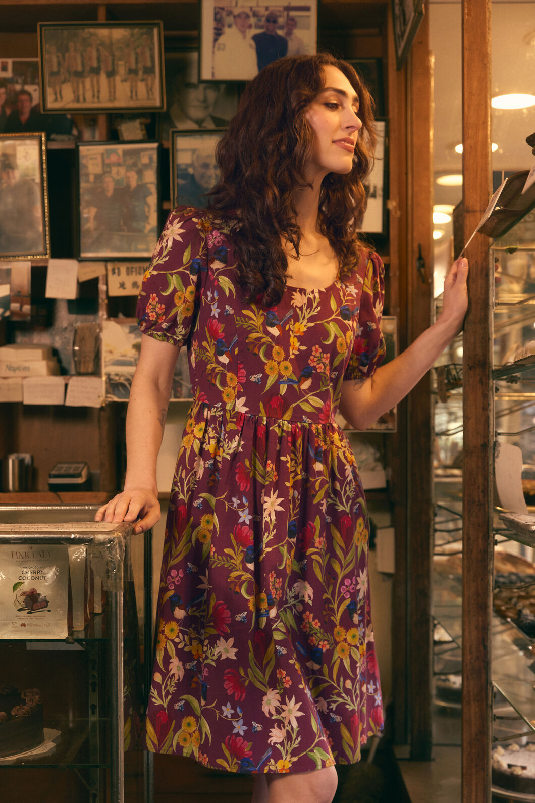 Princess Highway - Fairy Wren Mini Dress - plum