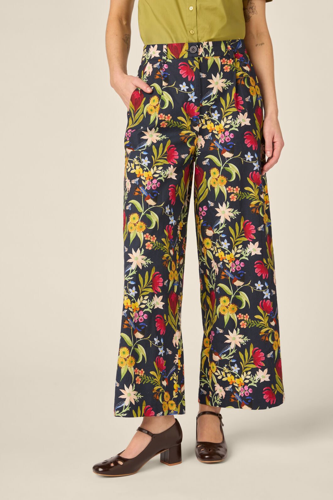 Princess Highway - Fairy Wren Wide Leg Pant - navy