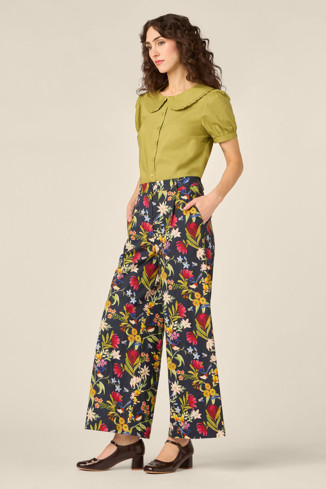 Princess Highway - Fairy Wren Wide Leg Pant - navy