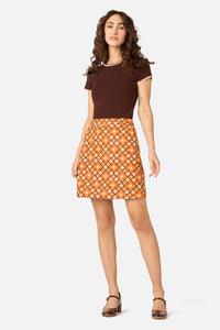Princess Highway - Mimi Retro Mini Skirt - chocolate