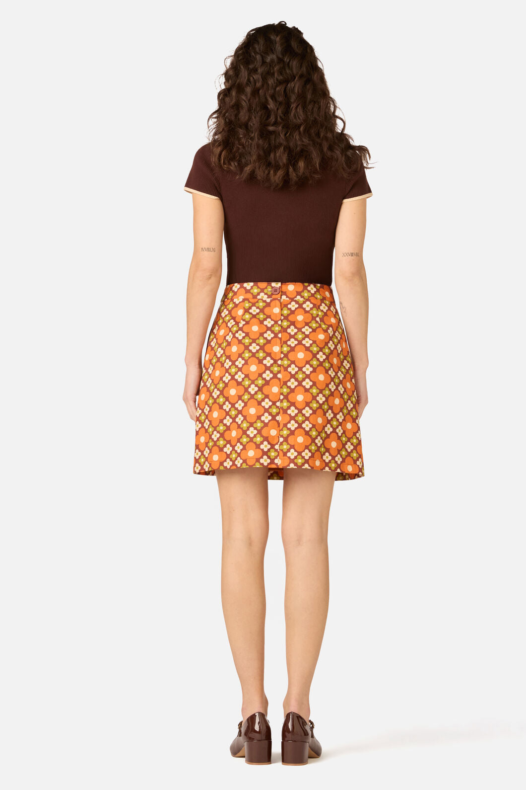 Princess Highway - Mimi Retro Mini Skirt - chocolate