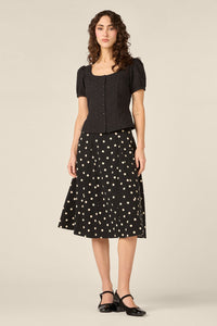 Princess Highway - Nova Prairie Short Sleeve Top - black