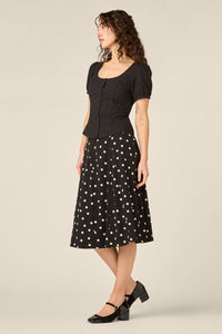 Princess Highway - Nova Prairie Short Sleeve Top - black