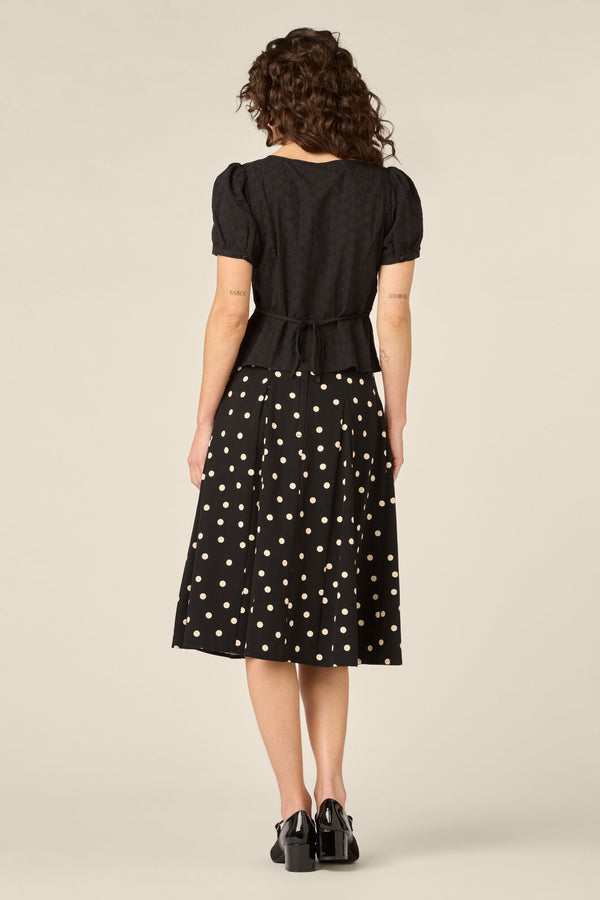 Princess Highway - Nova Prairie Short Sleeve Top - black