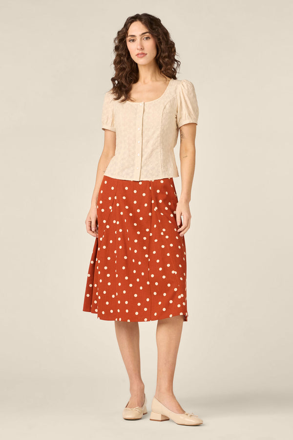 Princess Highway - Nova Prairie Short Sleeve Top - cream