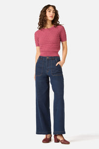Princess Highway - Lila Short Sleeve Knit Top - rose