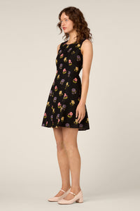 Princess Highway - Meika 90S Flower Mini Dress - black