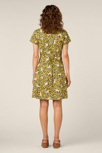 Princess Highway - Dogs & Flowers Mini Dress - green