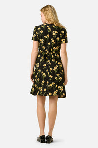 Princess Highway - Goldie Daisy Wrap Dress - black