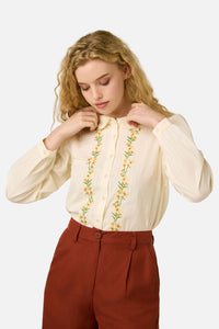Princess Highway - Goldie Embroidered Blouse - cream