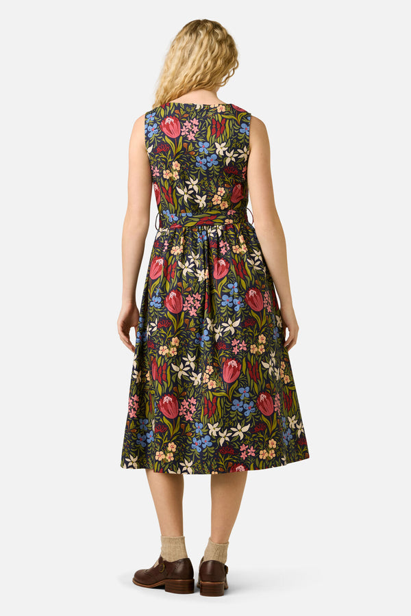Princess Highway - Mira Native Flora Midi Dress - navy