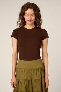Princess Highway - Andie Classic 90'S Tee - chocolate