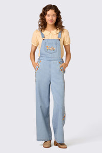 Princess Highway - Sweet Dog Embroidered Overall - blue-denim