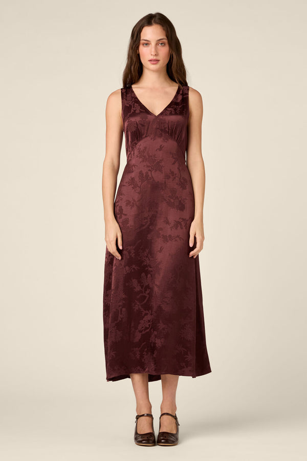 Princess Highway - Nina Embossed Slip Dress - chocolate