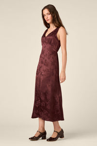 Princess Highway - Nina Embossed Slip Dress - chocolate