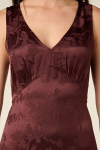 Princess Highway - Nina Embossed Slip Dress - chocolate