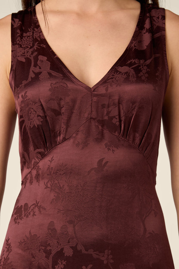 Princess Highway - Nina Embossed Slip Dress - chocolate