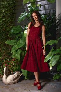 Princess Highway - Bethany Broderie Midi Dress - red