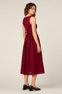 Princess Highway - Bethany Broderie Midi Dress - red