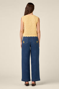Princess Highway - Thea Lacey Knit Vest - lemon