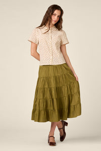 Princess Highway - Spring Ditsy Cotton Blouse - cream-rose