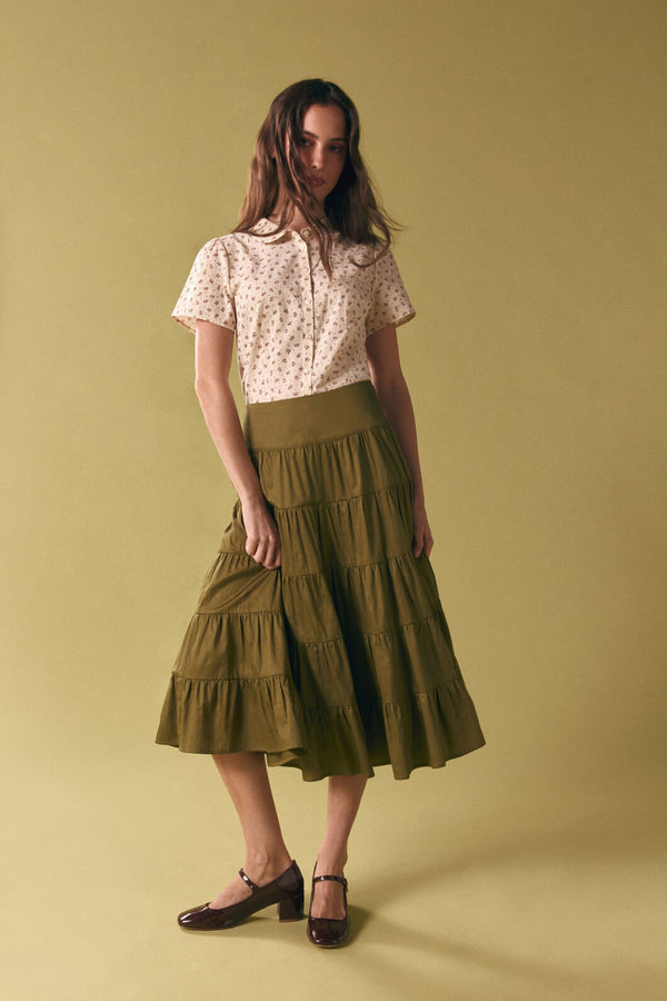 Princess Highway - Spring Ditsy Cotton Blouse - cream-rose