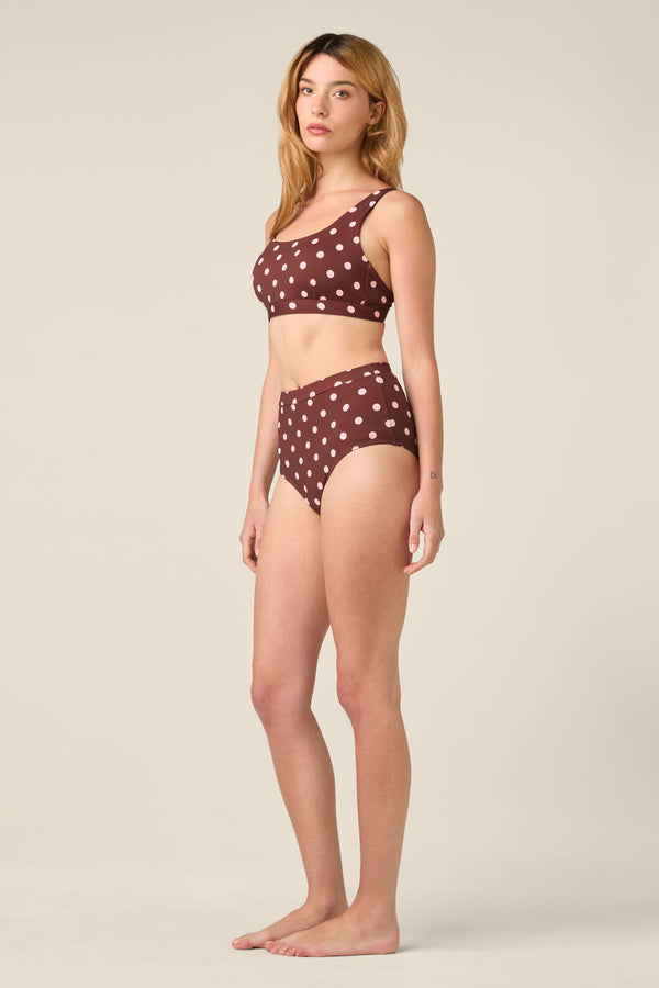 Princess Highway - Polka Dot Bikini Bottom - chocolate