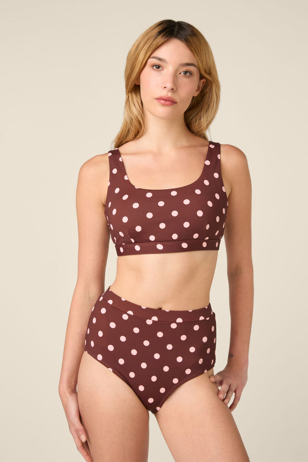 Princess Highway - Polka Dot Bikini Bottom - chocolate