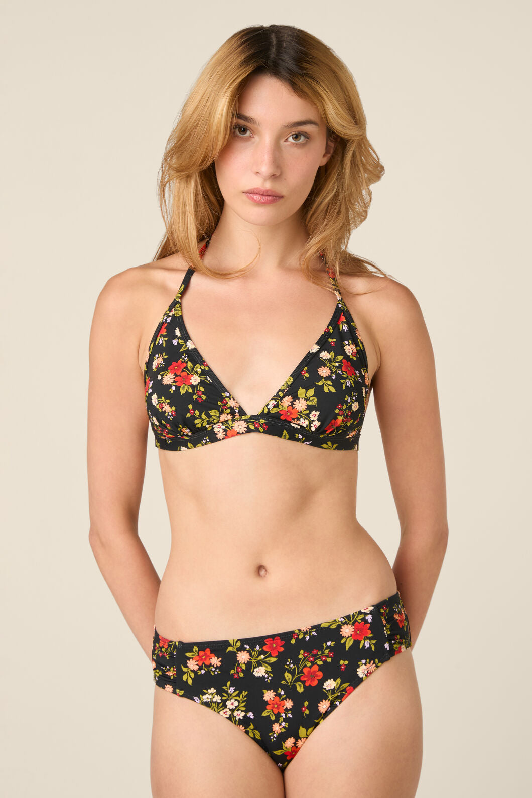 Princess Highway - Posy Floral Bikini Bottom - black