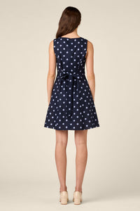 Princess Highway - Mia Polka Dot Mini Dress - navy