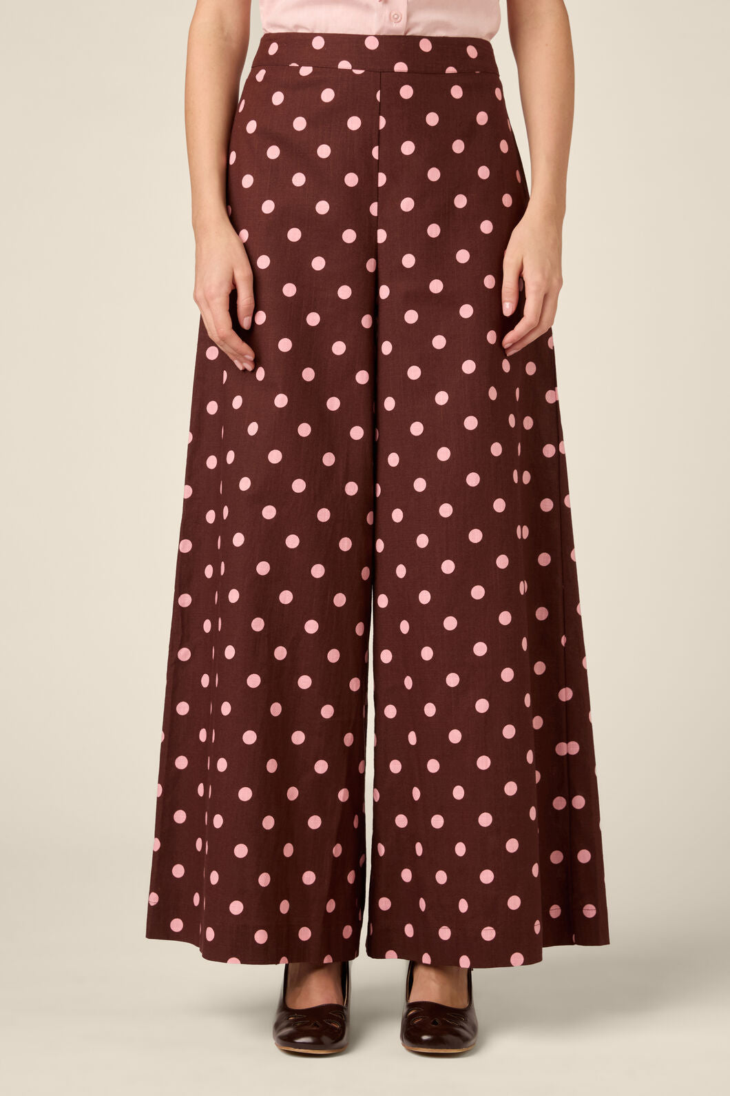 Princess Highway - Mia Polka Dot Pant - chocolate