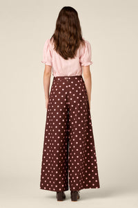 Princess Highway - Mia Polka Dot Pant - chocolate