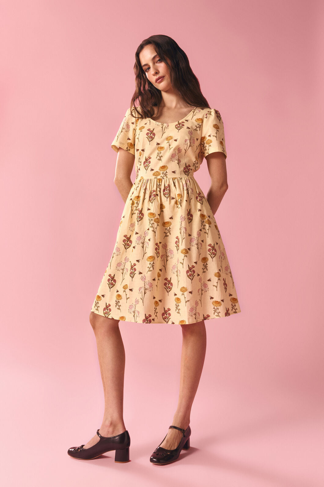 Princess Highway - Native Bee & Flora Dress - lemon