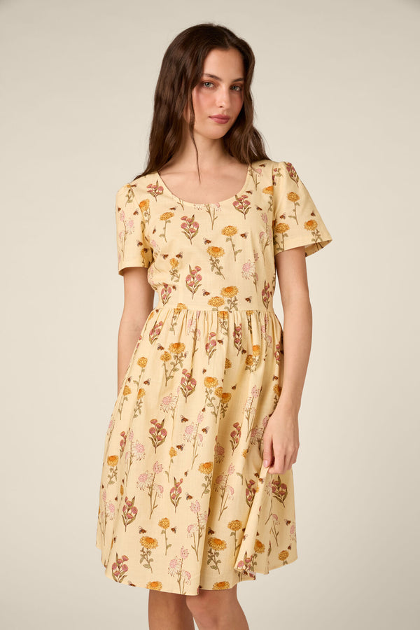 Princess Highway - Native Bee & Flora Dress - lemon