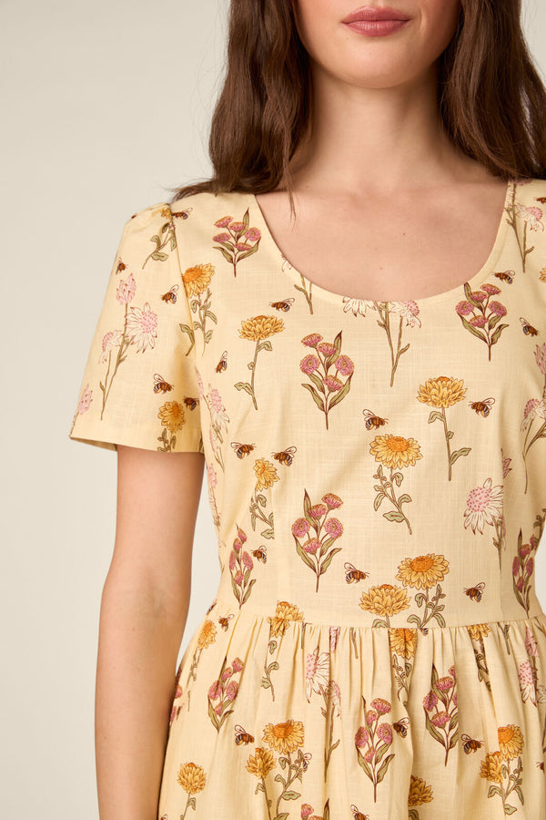 Princess Highway - Native Bee & Flora Dress - lemon