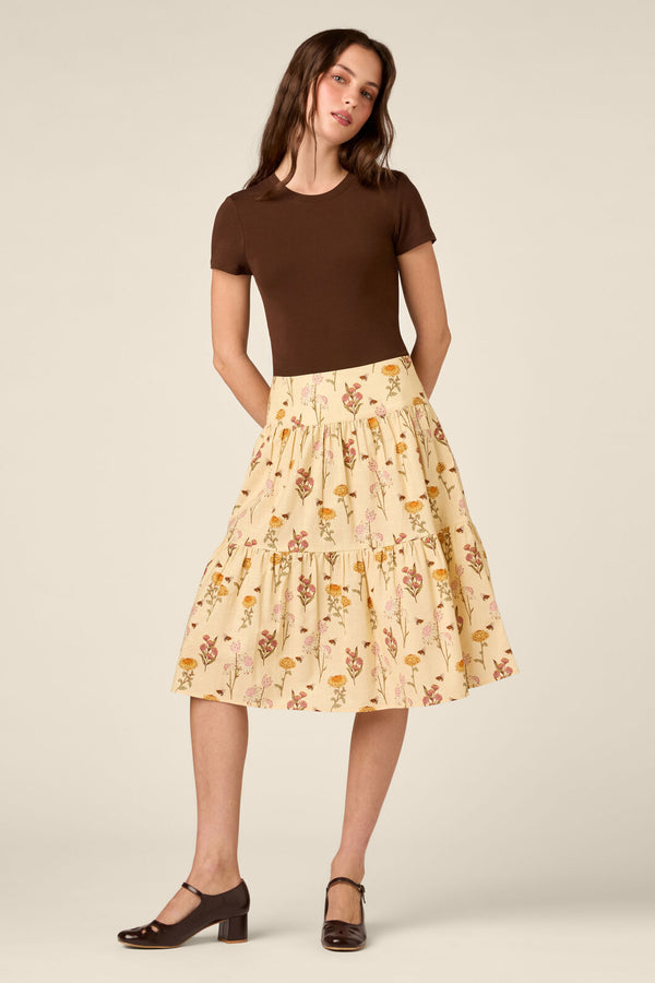 Princess Highway - Native Bee & Flora Skirt - lemon
