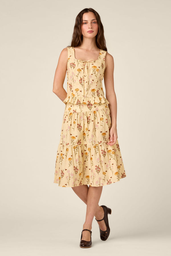 Princess Highway - Native Bee & Flora Skirt - lemon