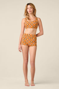 Princess Highway - Mimi Geo Bikini Top - chocolate