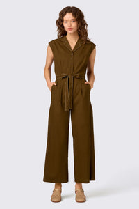 Princess Highway - Emma Contrast Stitch Jumpsuit - olive