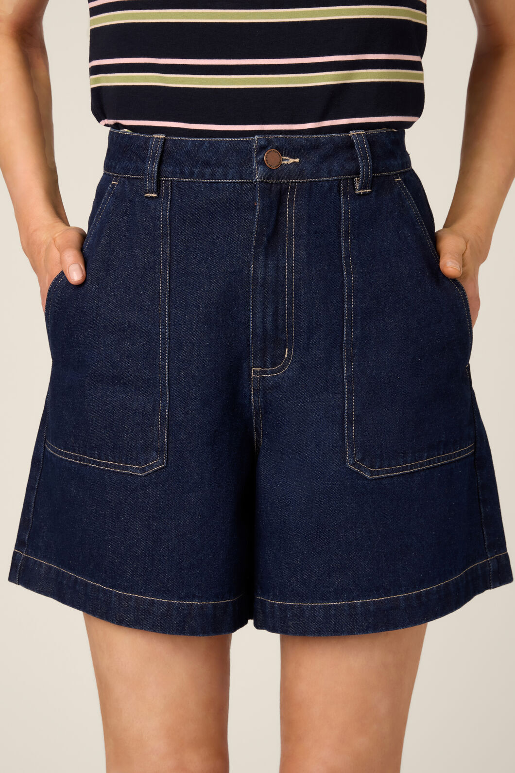Princess Highway - Reece Denim Short - dark-denim