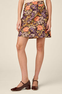 Princess Highway - Adelaide Floral Mini Skirt - plum