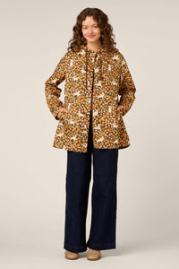 Princess Highway - Dogs & Flowers Raincoat - chocolate